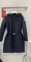 Moncler Women’s Belted Hooded Long Down Coat