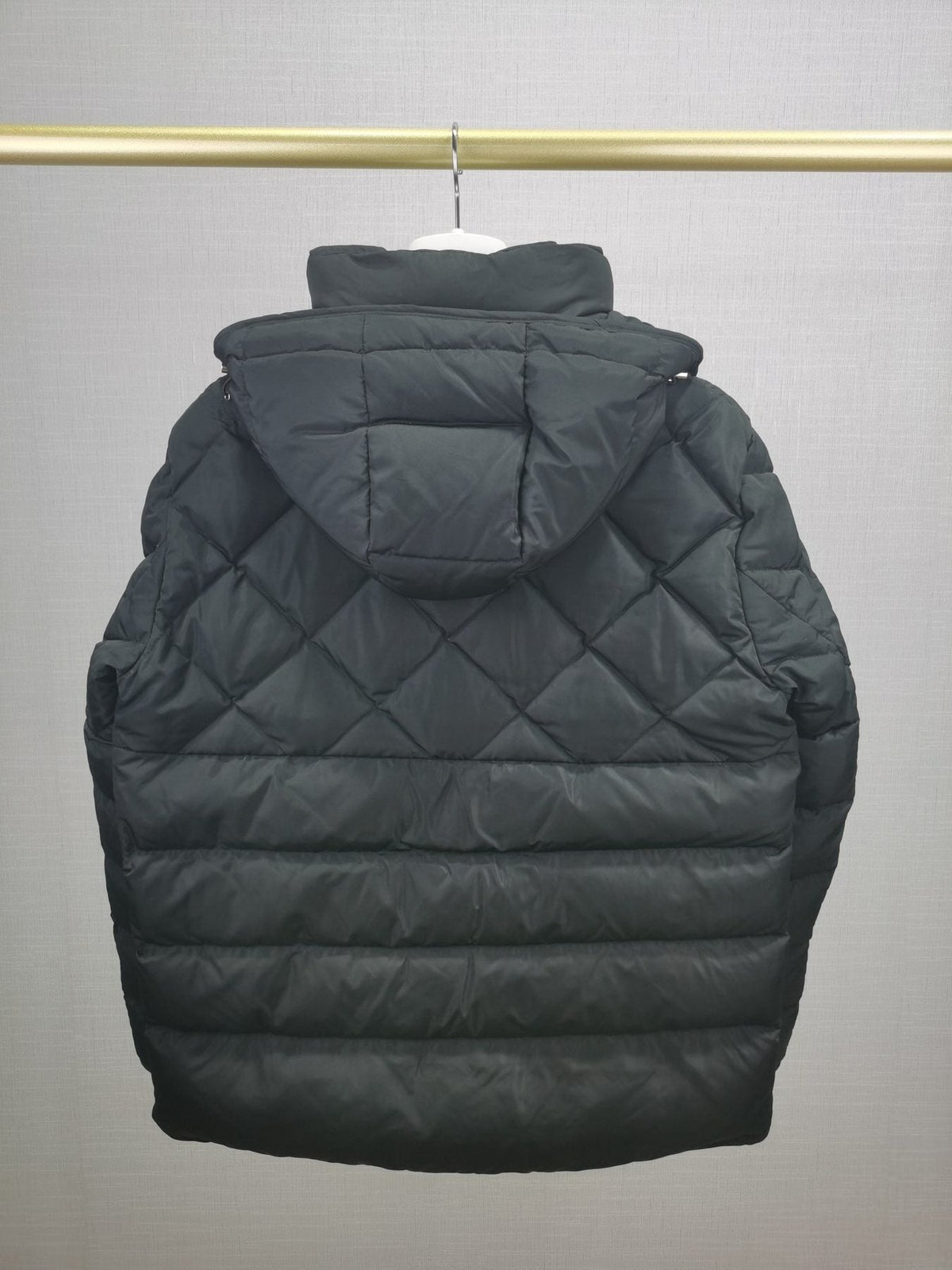 Moncler Men's Quilted Short Down Coat with Detachable Hood
