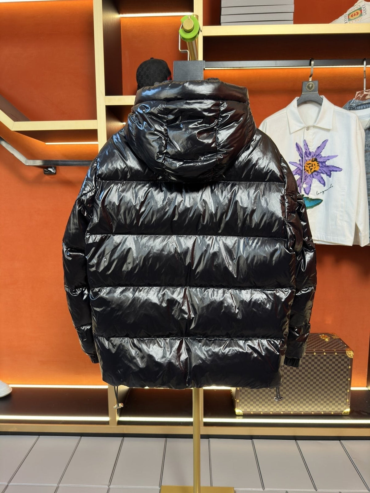Burberry Hooded Glossy Quilted Puffer Jacket