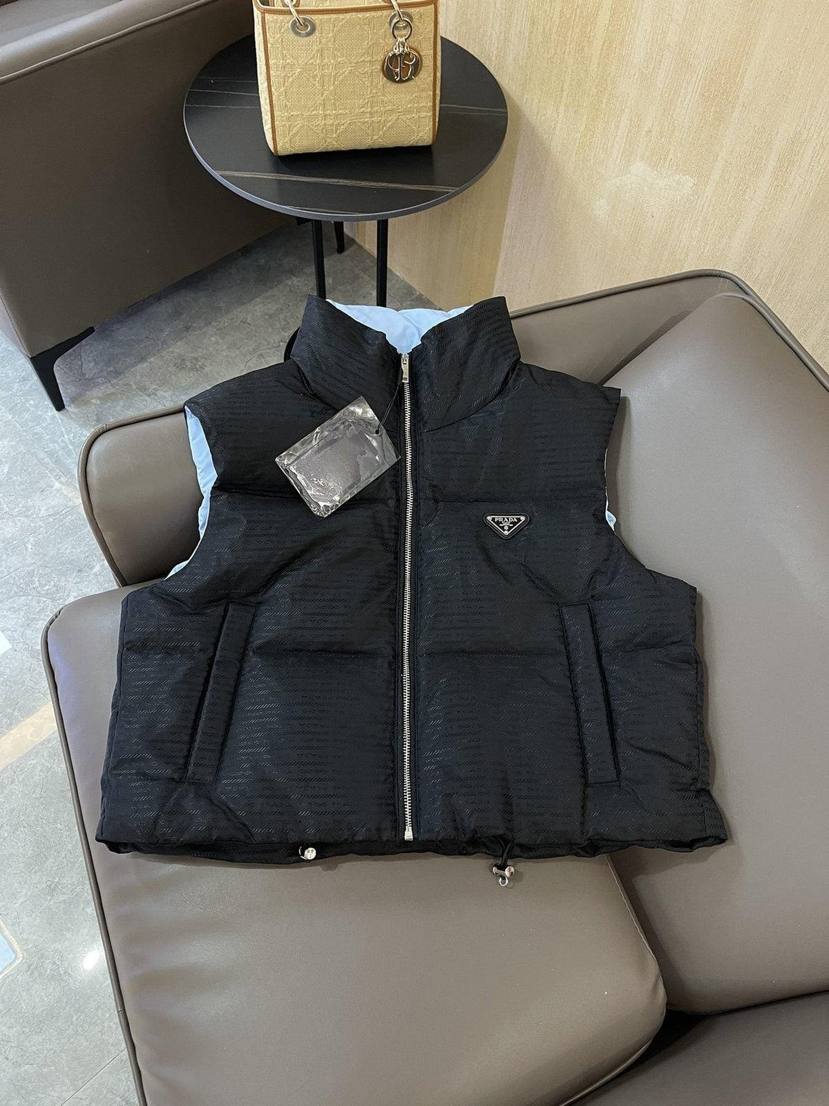 Prada Reversible Quilted Zip Vest