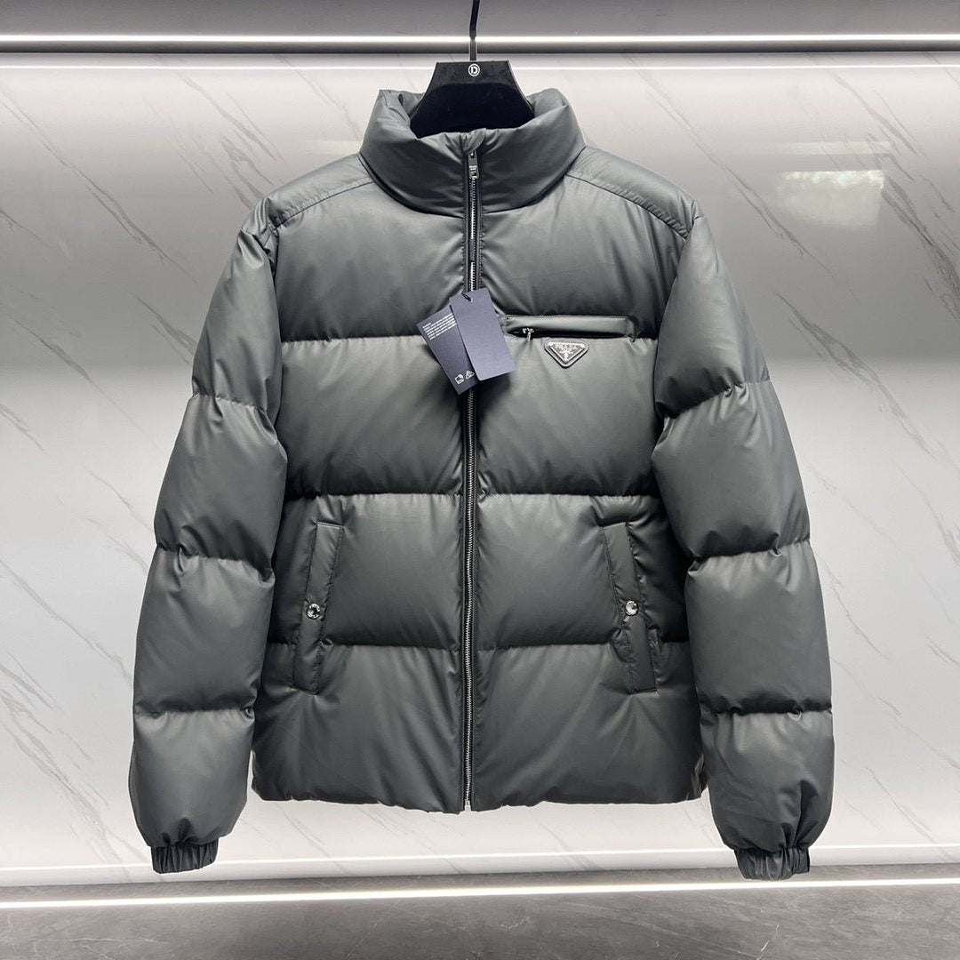 Prada Quilted Stand-Collar Puffer Jacket