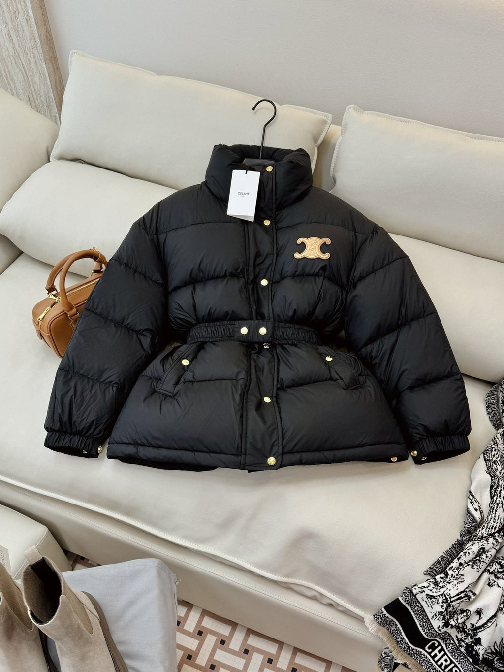 Celine Belted Puffer Coat