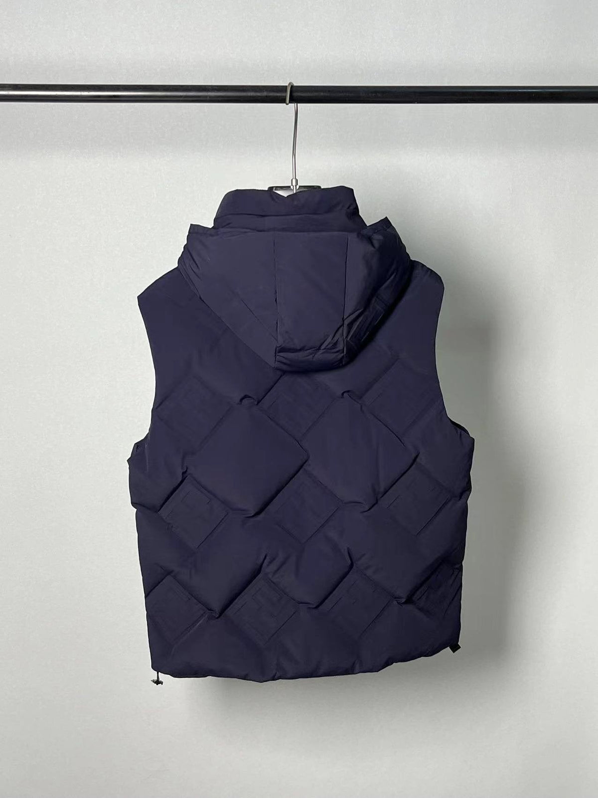 Fendi Geometric-Quilted Hooded Down Vest