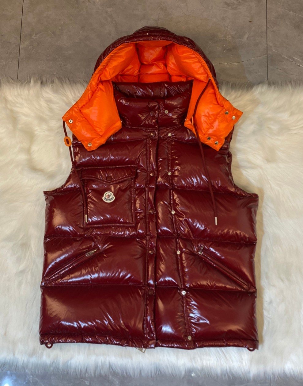 Moncler Glossy Convertible Puffer Coat