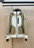 Moncler Color-Block Hooded Puffer Coat