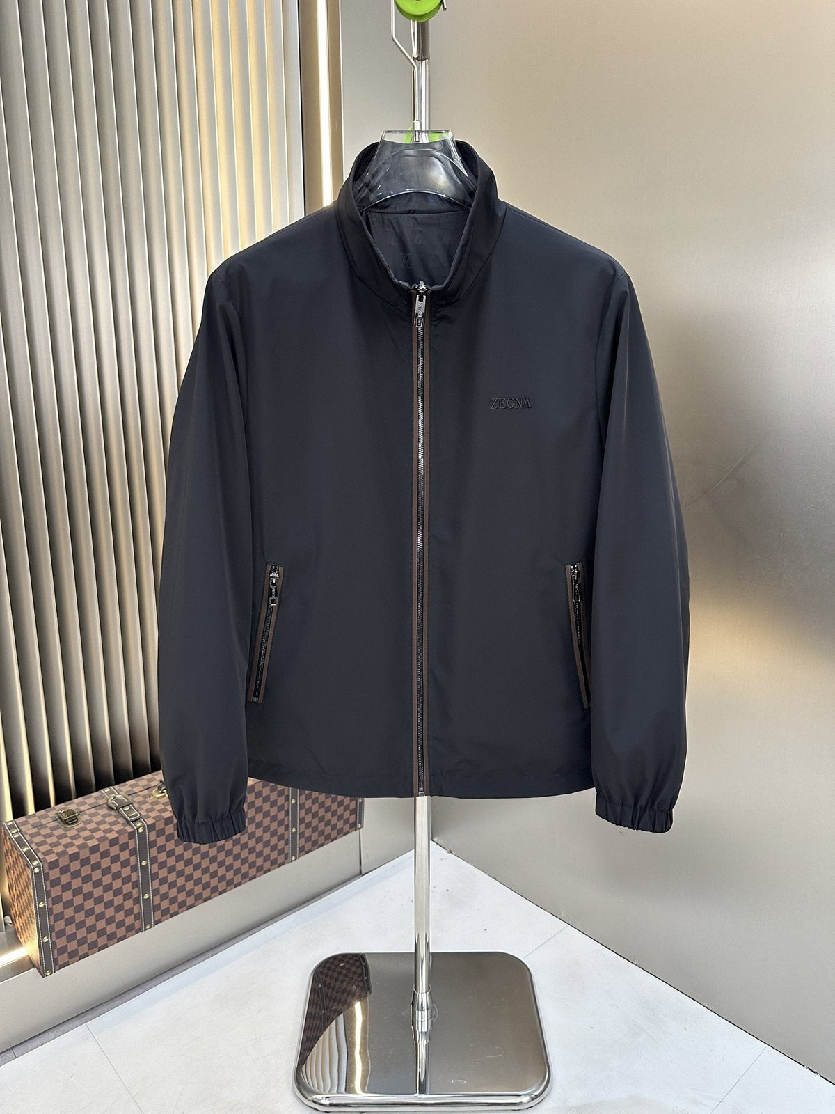 Zegna Reversible Hooded Zip Jacket