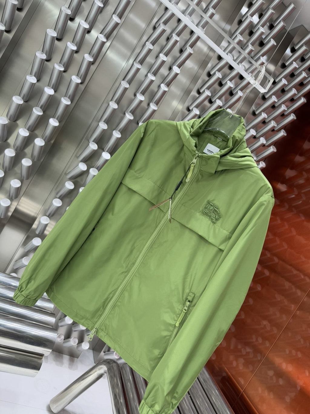 Burberry Logo-Panel Hooded Windbreaker Jacket