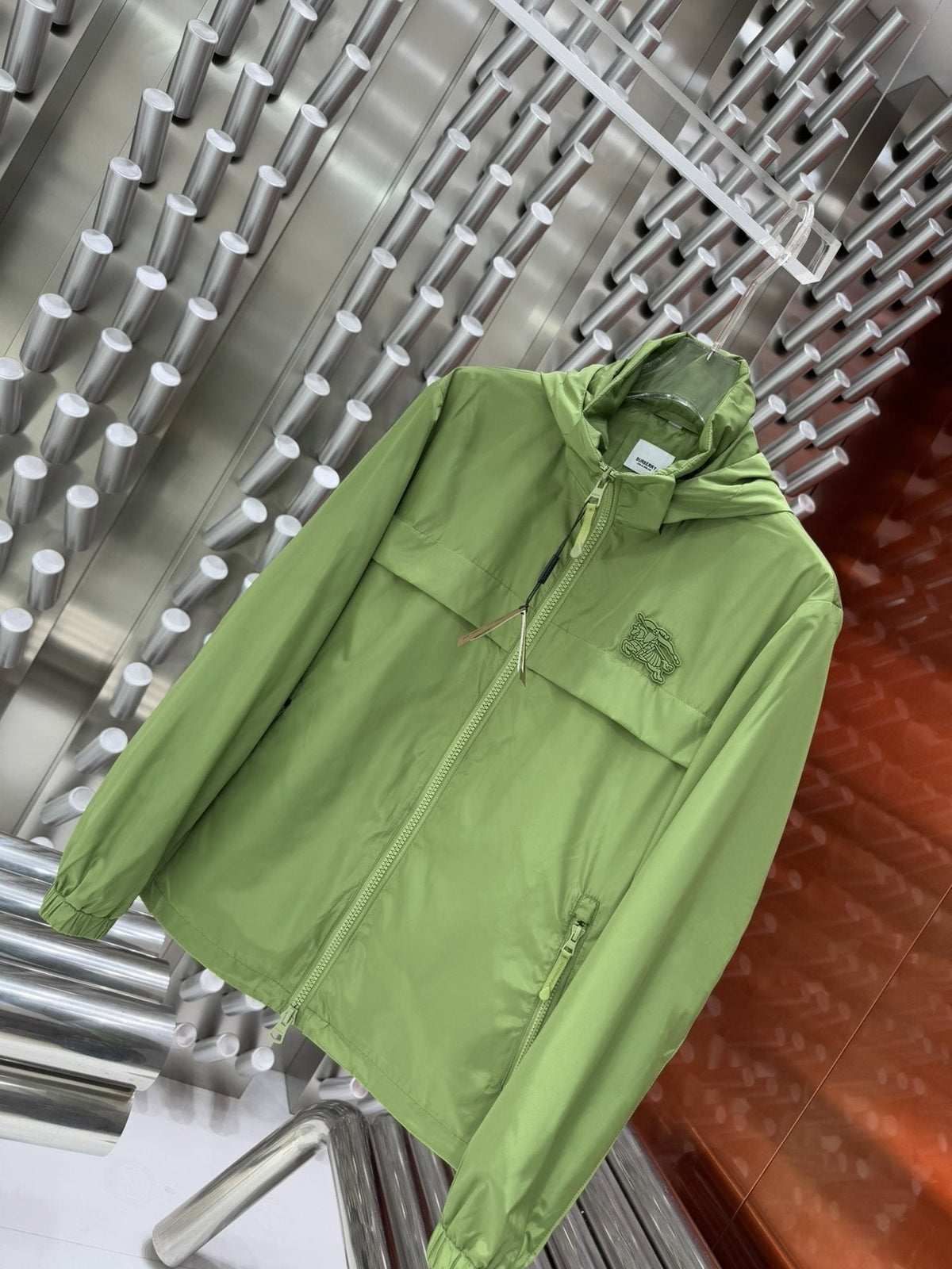 Burberry Logo-Panel Hooded Windbreaker Jacket