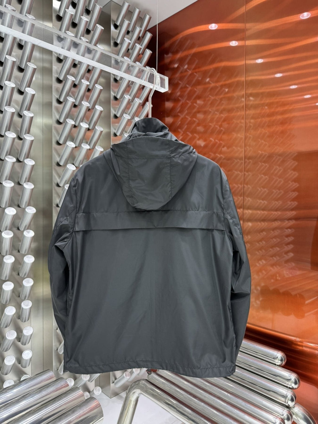 Burberry Triangular-Badge Hooded Windbreaker Jacket