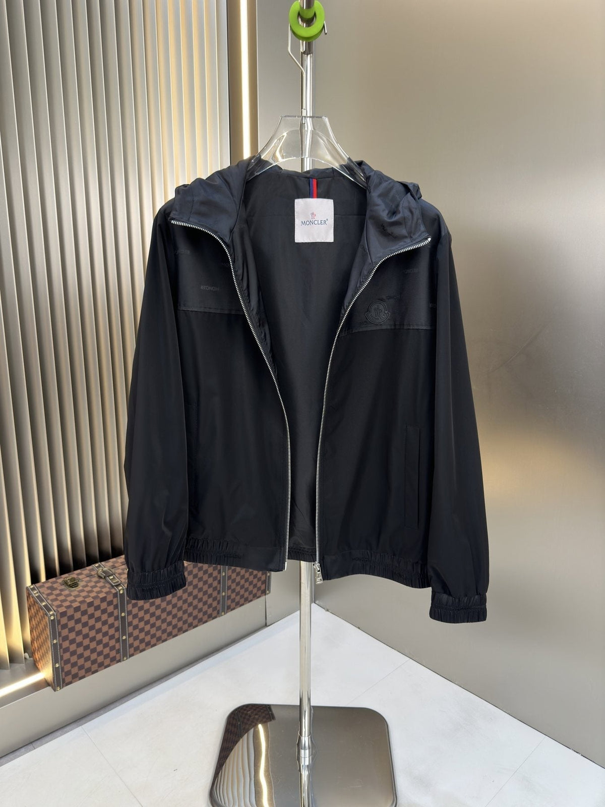 Moncler Hooded Contrast Panel Zip Jacket