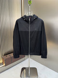 Moncler Hooded Contrast Panel Zip Jacket
