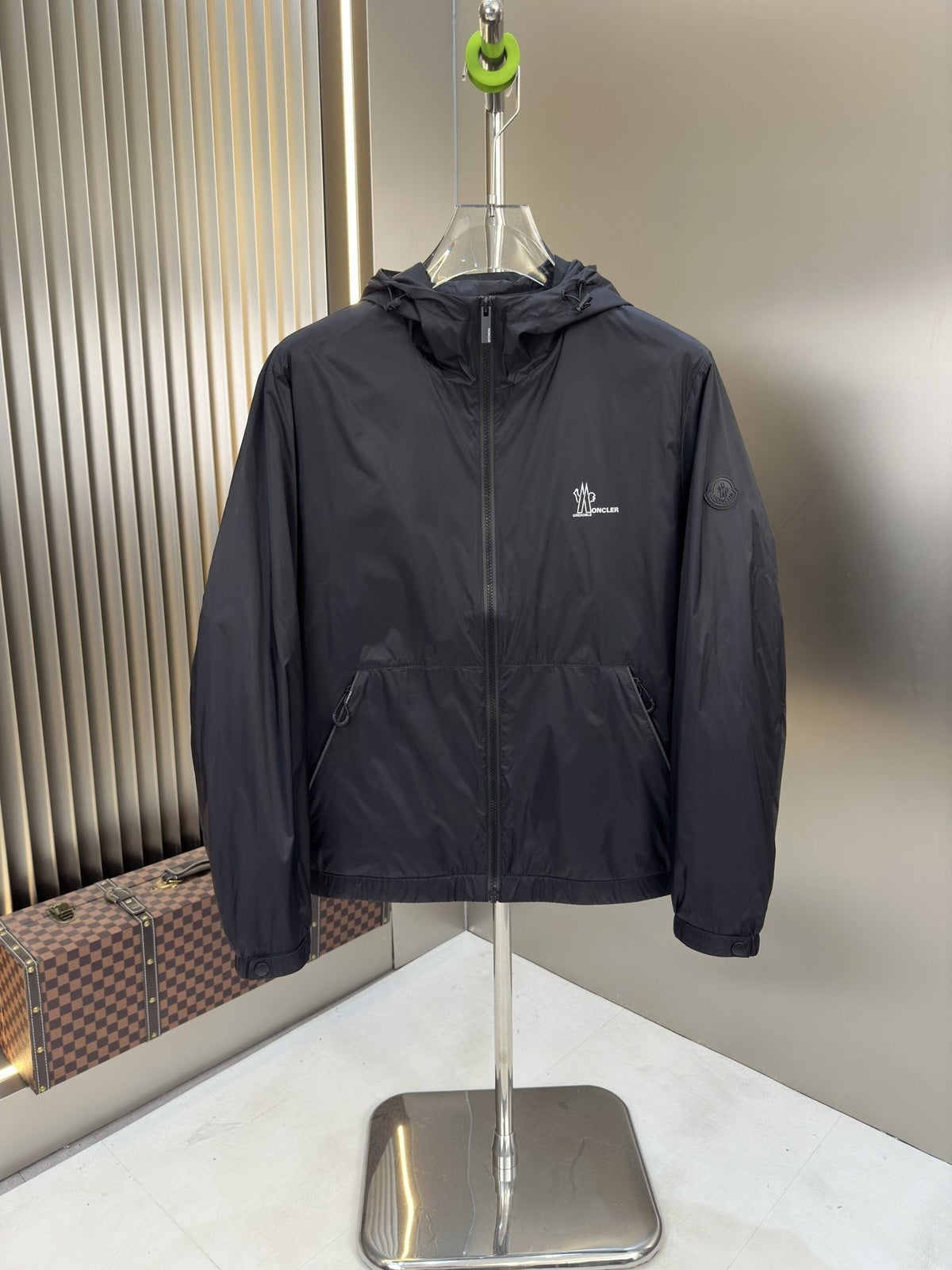 Moncler Hooded Zip-Front Jacket