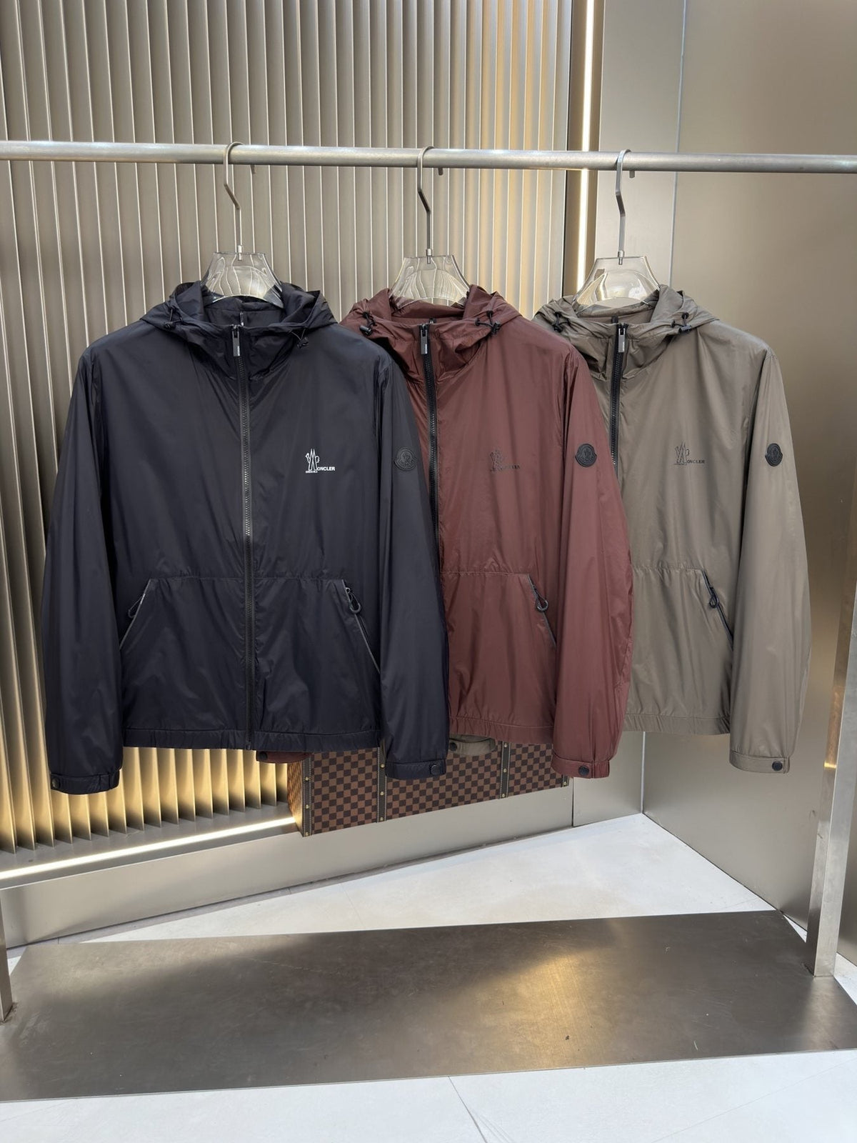 Moncler Hooded Zip-Front Jacket