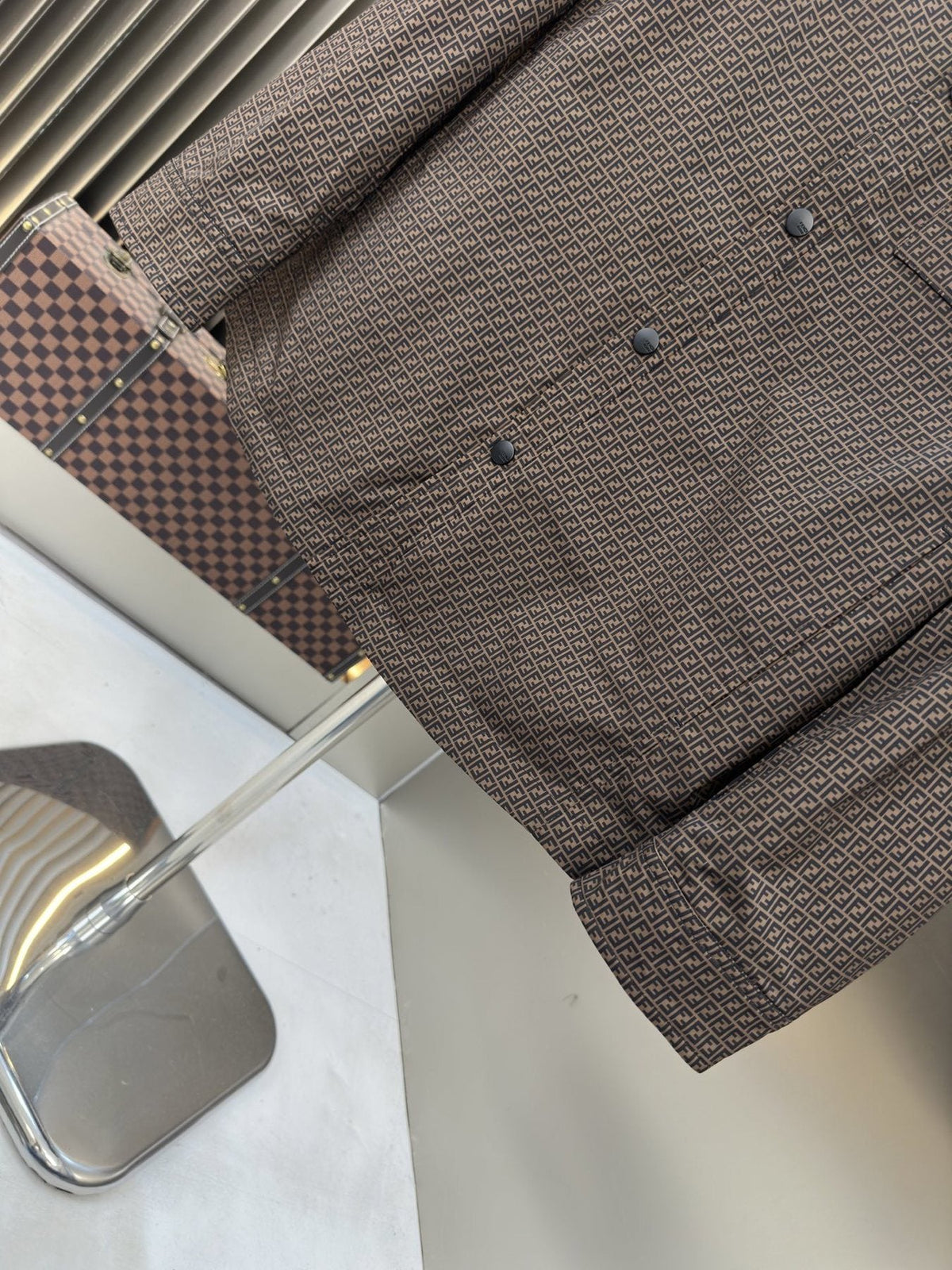 Fendi Geometric Pattern Shirt Jacket