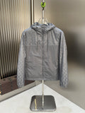 LV Hooded Patterned Panel Jacket