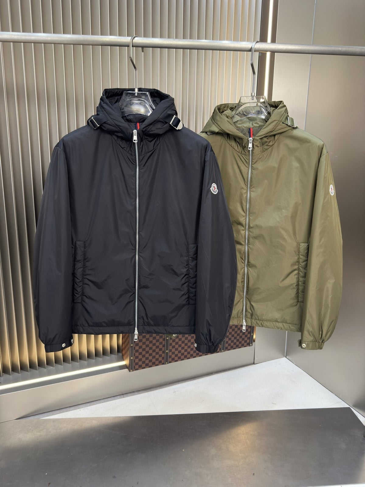 Moncler Hooded Zip-Front Jacket