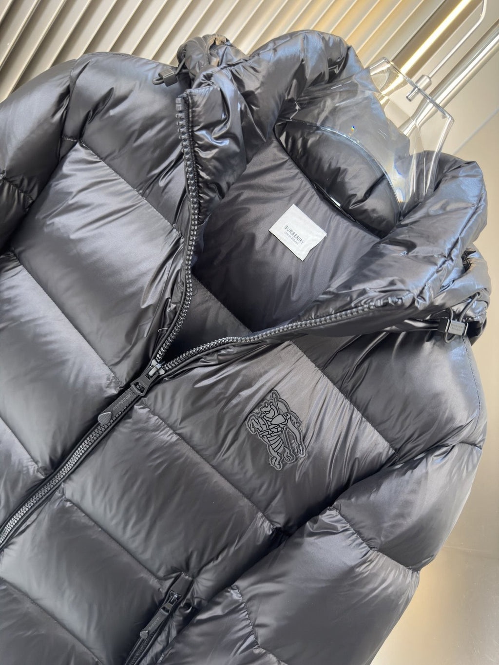 Burberry Black Hooded Puffer Jacket