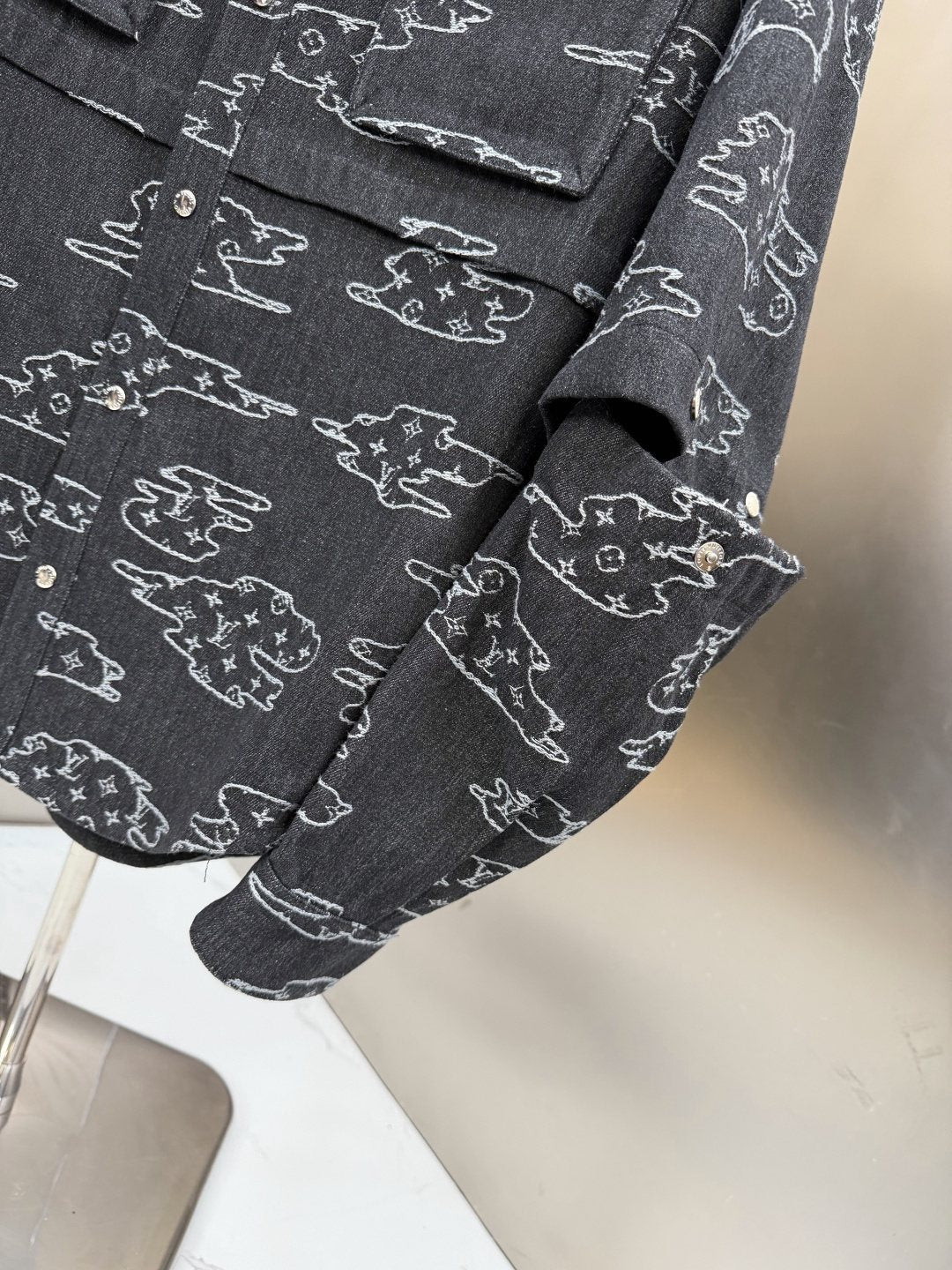 LV Hooded Outline Print Jacket