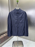 LV Tonal Pattern Button-Front Jacket